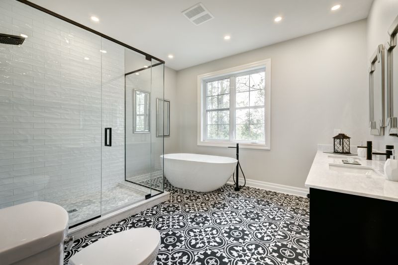 Open Shower with Neutral Tones